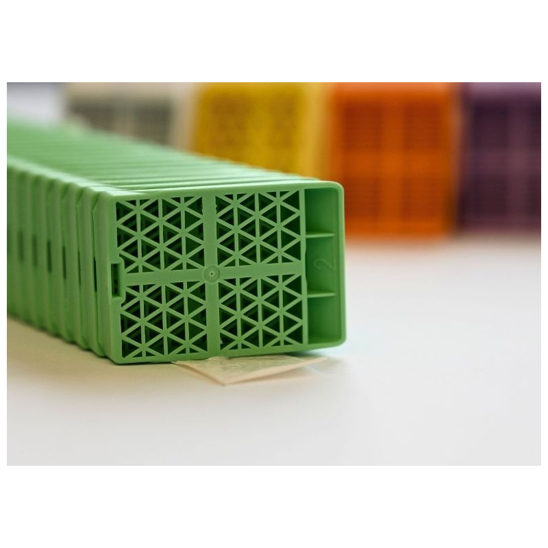 Kasetki histopatologiczne Pathosolutions Premium z trójkątnymi otworami na taśmie